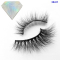 Hot selling eyelashes 100% Real Mink hair material  Thick 3D false eyelashes with Beautiful Diamond box packing